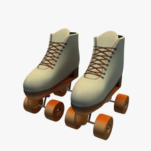 roller skates v2 sports figures equipment printable lowpoly 3d print model - Mito3D