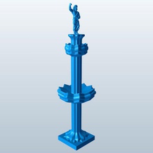 römischer Gott v1 roman Brunnen Architektur bedruckbar ist lowpoly 3d print model - Mito3D