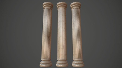 Roma Yunan sütun mimarlık bina Korint Dor elemanları oyun bahçe tarihi ev İtalyan mermer model süs pillar sahne hazır springbok za yapısı tapınaklar duvar 3d print model - Mito3D