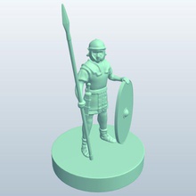 roman soldierslong spear shield v2 soldiers long people printable lowpoly 3d print model - Mito3D