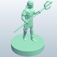 roman soldierstrident v1 Soldaten trident Menschen bedruckbar ist lowpoly 3d print model - Mito3D