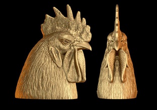 horoz kafa 3d alexandr hayvan mimarlık kuş büstü tavuk elemanları çiftlik mücadele heykelcik baş model pavljuk yazdırılabilir heykel köy 3d print model - Mito3D