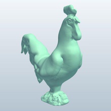 rooster v3 animals printable lowpoly 3d print model - Mito3D
