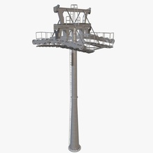 Seilbahn-Turm Architektur Kabel mit der Seilbahn denzer01 Elemente Spiel lift Modell Berg öffentlichkeit Eisenbahn station Turm die Straßenbahn tramway transport 3d print model - Mito3D