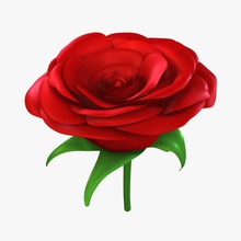 rosa 3d bouquet fiore giardino goktugg maya modello la pianta red 3d print model - Mito3D