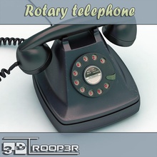 rotary telephone analog antique black communication cord electronic electronics model office old phone realistic retro telecommunication troopr use vintage vray wire 3d print model - Mito3D