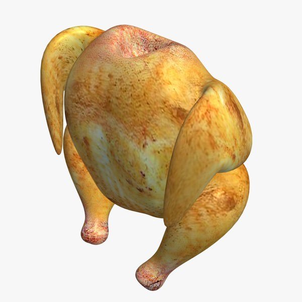rotisserie chicken v2 food printable lowpoly 3D print model - Mito3D