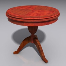 round table architecture furnishings furniture interior model ultraspek wooden 3d print model - Mito3D