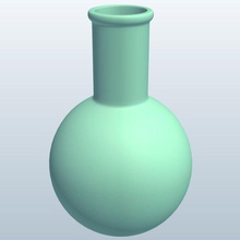 roundbottom flask v1 kaplar yazdırılabilir lowpoly 3d print model - Mito3D