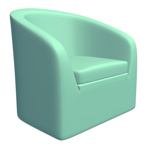 arrondie réception président v1 arrondis de la le mobilier imprimable lowpoly 3D print model - Mito3D