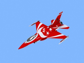 rsaf f16 black knights 2013 aerobatics aircraft airforce airplane armaggesin falcon fighter knight military model plane red republic singapore white 3d print model - Mito3D