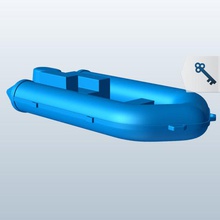 rubber dinghy v1 ships seacraft printable lowpoly 3d print model - Mito3D