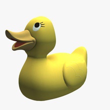 rubber duck v1 toys printable lowpoly 3d print model - Mito3D