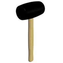 rubber mallet v1 tools equipment printable lowpoly 3d print model - Mito3D