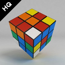 rubiks cube animierte Architektur die Blöcke cgs3d Farbe Elemente Spaß Spiel Kind math Modell Kunststoff spielen puzzle real realistisch sind retro rubik Platz - Spielzeug vray 3d print model - Mito3D