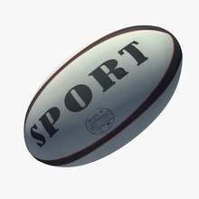 rugby-ball v1 rugby ball Sport zahlen - Ausrüstung bedruckbar ist lowpoly Sport-Figuren-Ausrüstung 3d print model - Mito3D