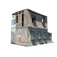 casa en ruinas apocalipsis de la arquitectura edificio juego gurgenidze modelo post listo ruina estructura 3d print model - Mito3D