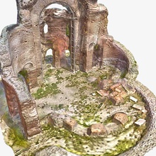 7 - Kızıl kilise kalıntıları antika mimarlık bina Bulgaristan tarihi ev Ortaçağ model eski gerçekci kırmızı Kaya berbat tarama taş yapısı twonightscinema duvar 3d print model - Mito3D
