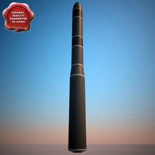 russian ballistic missile rs-24 12m1 24 27 3d molier 3ds b bomb c4d launcher max military model nuclear projectile rocket rs russia sickle space ss thermonuclear vray weapon yars 3d print model - Mito3D