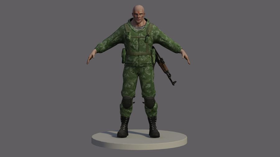 russian marine anatomy antonalukard character guys human male man model soldier war 3D print model - Mito3D