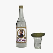 vodka russa l'alcol la bottiglia co dettaglio distilleria distillazione dring a proposito cibo di vetro interni max maxvz modello il russo segale i colpi spirito urss vray grano 3d print model - Mito3D