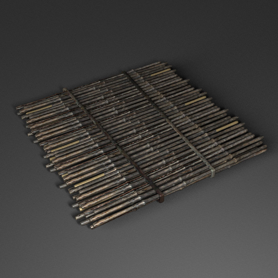 rústico mat aircamp antiguo de antigüedades la arquitectura asia bambú cama cubierta elementos granja piso bosque el mobiliario muebles agujero matt modelo edad alfombra rústica pantalla obturador stick tatami ventana madera 3D print model - Mito3D