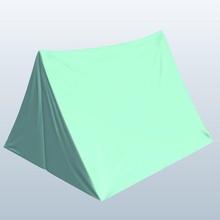 s tuval çadır 1person v3 1940 pup açık havada yazdırılabilir lowpoly 3d print model - Mito3D