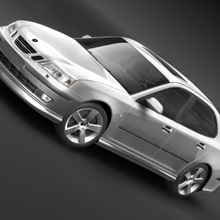 saab 9-3 2006 3 9 93 de carro família limousine esporte squir a suécia swedisch do veículo 3d print model - Mito3D