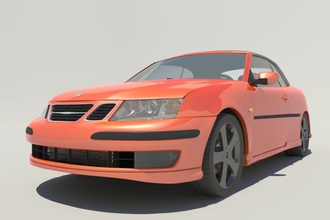 saab 9-3 aero convertible 3 9 93 car drift luxury ovidiud photo realistic sport vehicle 3d print model - Mito3D