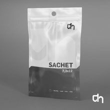 sachet 12x7 3cm 3ddh bag box container doypack foil food hanging hole kitchen lock model packaging packets packshot plastic shop snack sweet wrapper zip 3d print model - Mito3D