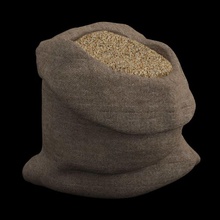 saco de papel o montanha padaria bin pão bundle recipiente milho farinha alimentos grãos kernel millet modelo pack embalagem parcela pilha rybozamac centeio cilício semente trigo 3d print model - Mito3D