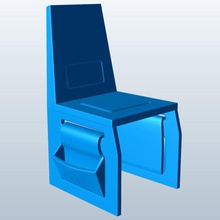 silla del bolso de v1 montar la bolsa presidente muebles imprimible lowpoly 3d print model - Mito3D