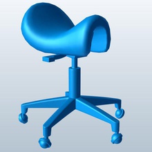 saddle stool v1 furniture printable lowpoly 3d print model - Mito3D