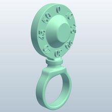 safe dial v1 jewelry printable lowpoly 3d print model - Mito3D