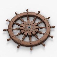 sailing boat steering wheel antiq captain caribbean cruise equipment handle helm isolate marina model nautical old parts rudder sail shipping steer tero travel vehicle vescan victor wood yacht 3d print model - Mito3D
