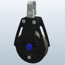 sailing ratchet block v2 pulley tools equipment printable lowpoly 3d print model - Mito3D