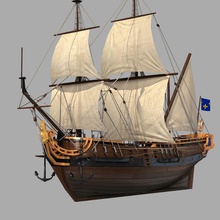 sailing ship aeche battle boat lower military model ocean old pirate poly sail sailor sea shipping transport vessel war warship water watercraft 3d print model - Mito3D