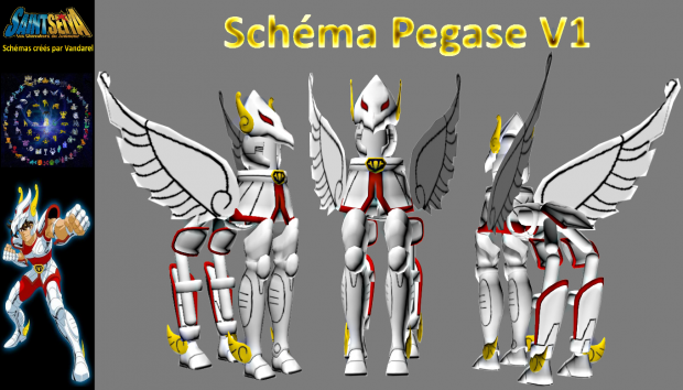 saint seiya pegasus los caracteres 3D print model - Mito3D
