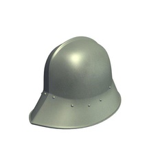 sallet helmet v1 weapons armor printable lowpoly 3d print model - Mito3D