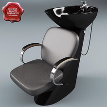 salon wash point 3d molier 3ds armchair barber beauty chair furnishings furniture haircut hairdressing hairwash max model parlour pointed spa styled vray washing 3d print model - Mito3D