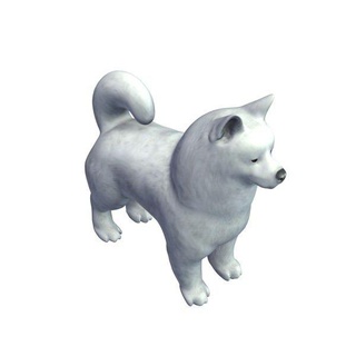 samoyed v1 animals printable lowpoly 3d print model - Mito3D