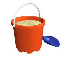 sand bucket v1 toys printable lowpoly 3d print model - Mito3D