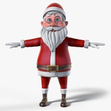santa animation cartoon character christ christmas claus clause corsican father gift guys holiday themed human male man mas model new present saint snow toon winter x xmas years 3d print model - Mito3D