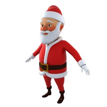 santa sanat çizgi film cg karakter Mesih Noel claus tümcesi baba hediye çocuklar tatil insan erkek adam mas model yeni saint kar toon kış x xmas yıl 3d print model - Mito3D