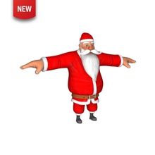 santa claus areyera character christmas game guys human lower male man model poly 3d print model - Mito3D