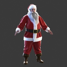 santa claus 3d character christmas clause clothes fat guys happy holiday human male man mas model new people pis88 realistic saint snow snowfall x xmas years 3d print model - Mito3D