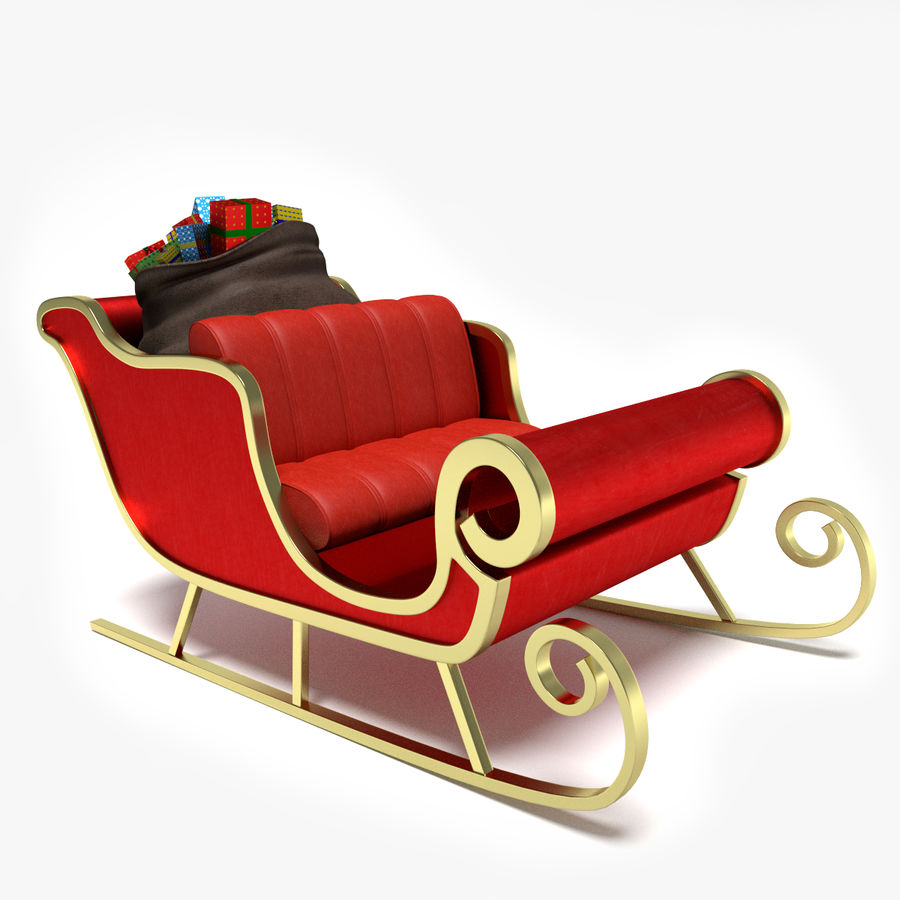 santa sleigh abramsdesign borsa carattere di natale clausola regalo vacanza modello presente renna s sacco slitta il veicolo inverno 3D print model - Mito3D