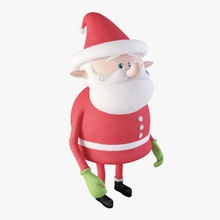 santa cartoony character christmas clause fatgod88 father guys holiday human male man model red rig seasonal xmas 3d print model - Mito3D