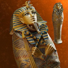 sarcophage de toutankhamon l'archéologie l'architecture caractère khéops cercueil cadavre désert l'égypte éléments or masque modèle momie nosleepingt pharao pharaon les pyramides sphinx la statue tutenchamun 3d print model - Mito3D