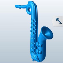 saxofone v1 puxe cadeia berloques fob itens printable lowpoly 3d print model - Mito3D